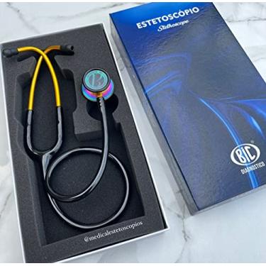 Imagem de Estetoscópio Bic Eternity III Black Rainbow Excelente Ausculta - Ideal enfermagem e estudantes garantia de 5 anos