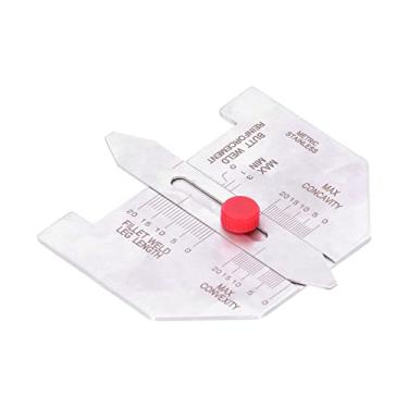 Imagem de Medidores de solda de filete, medidor de inspeção de soldagem de gama de aço inoxidável de 20 mm, resistente ao desgaste, fácil ajuste para projetos de marcenaria para reparo de máquinas