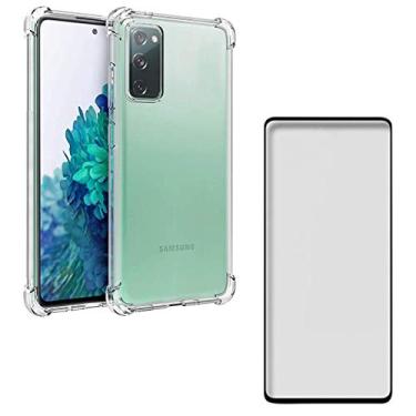 Imagem de Capa Case Anti Quedas Galaxy S20 Fe + Película 5D Nano Flexível + Kit Aplicação