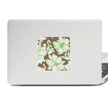 Imagem de Adesivo de vinil para laptop verde marrom flor planta decoração PC