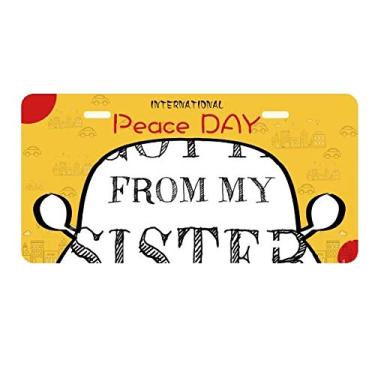 Imagem de DIYthinker For My Family Got It from My Sister Present Placa de carro Decoração Dia da Paz