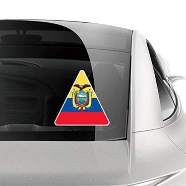 Imagem de DIYthinker Adesivo de carro com a bandeira nacional da América do Sul do Equador