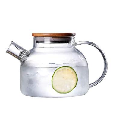 Imagem de PAYNAN Bule de chá de vidro transparente resistente ao calor Kung Fu Chaleira de limonada