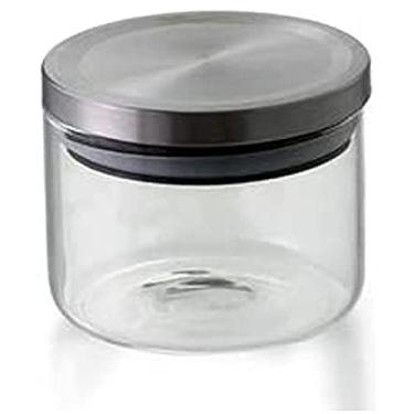 Imagem de Pote de Vidro Borossilicato com Tampa Hermético 370ml Cinza