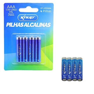 Imagem de Pilha Alcalina AAA 4 Unidades 1.5V Knup Longa Duração Lacrada