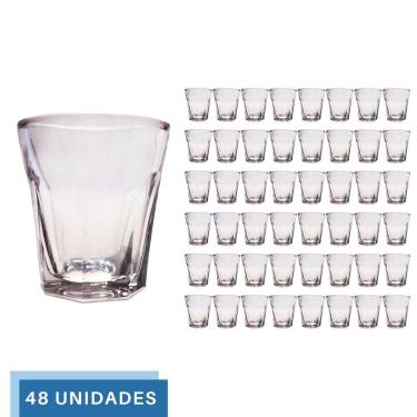 Imagem de Kit 48 Copos Shot Dose Vidro Tequila Vodka Cachaça 45mL Bar