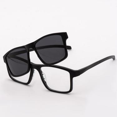 Imagem de Armação Óculos Clipon 2 m 1 Grau Masculino Retangular Taipei-Feminino