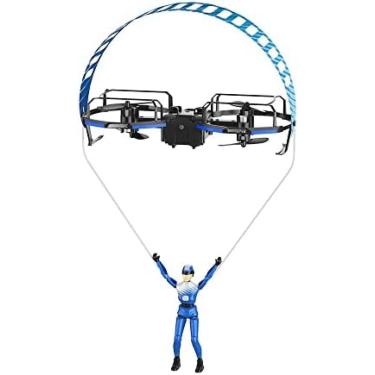 Imagem de Miniaeronave Com Pára-quedas, Brinquedo Voador Infantil De Controle Remoto De Carregamento De Quatro Eixos 2.4G, Altitude Fixa De Pressão De Ar, Aeronave RC Homem Voador De Parapente De Acrobacias
