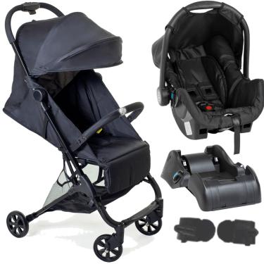 Imagem de Carrinho de Bebe com Bebe Conforto e Base Galzerano Bali Preto
