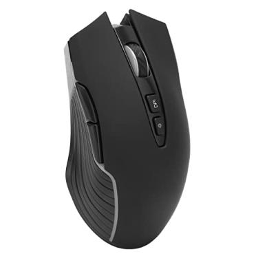 Imagem de Mouse Sem Fio, 2.4G 600/1000/1600/2400/3600 DPI Mouse de Computador USB Recarregável RGB Mouse para Jogos Mouse Mecânico Ergonômico (Preto)