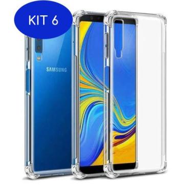 Imagem de Kit 6 Capa Capinha Ant Impacto Transparente Samsung Galaxy A7 2018