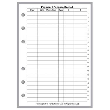 Imagem de Despesas de tamanho A6 e inserção de registro de cheque, para fichários de 6 anéis (10,4 cm x 14,7 cm). Este é um tamanho A6 padrão europeu. Seu A6 pode ser diferente. Consulte as imagens.