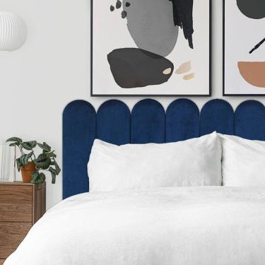 Imagem de KIT 10 Placas Cabeceira Nuvem Estofada Para Cama King - Módulo 20 Cm x 60 Cm