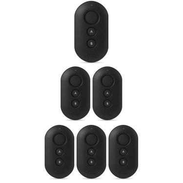 Imagem de Kit 6 Controle Remoto para Alarme e Portão XAC 4000 Smart Preto Intelbras