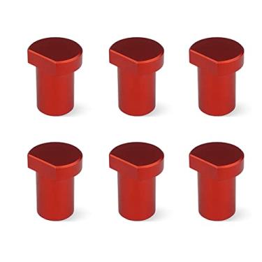Imagem de Pacote com 6 unidades, inserções de freio de bancada de liga de alumínio para furos de 3/10.2 cm, uma loja de marcenaria essencial (19 mm), vermelho)