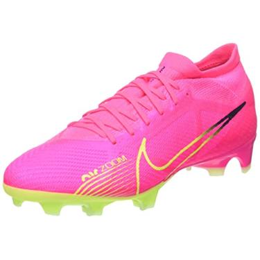 Imagem de Nike Chuteira de futebol Zoom Mercurial Vapor 15 Pro FG Tênis de futebol em Pink Blast, Explosão rosa/Gridiron/Volt, 10