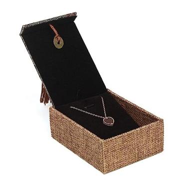 Imagem de Caixas Conjunto colar pulseira brinco anel caixas de presente caixa de exibição de jóias para casamento, jóias de noivado Presentes(Size:Green Pendant Box)