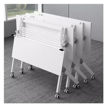 Imagem de Mesas de Conferência 4 Mesas Dobráveis ​​para Sala De Conferências Para Escritório E Sala De Reuniões, Mesa Portátil Móvel Para Treinamento De Seminário Com Rodas Silenciosas, Economiza Espaço(55x24x3