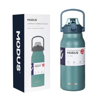 Imagem de Garrafa Termica de Aço Inoxidável Isolada de Grande Capacidade com Canudo 1700ml (Verde...