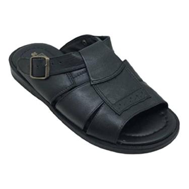 Imagem de Sandália Masculina Italianinho Couro 340302 Preto 44