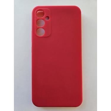 Imagem de Capa Capinha Case Compatível com Samsung Galaxy A34 5G, Silicone Aveludada, Com Proteção de Câmera (Rosa Vermelhado)