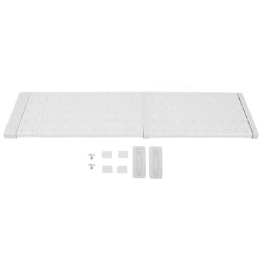 Imagem de Prateleira extensível, prateleira de encaixe de comprimento ajustável, suporte organizador de armário expansível para economizar espaço, sem instalação de unhas, prateleira divisória retrátil para