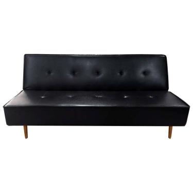 Imagem de Sofá Cama Silver 3 Lugares 1,92 Shop Das Cabeceiras Preto