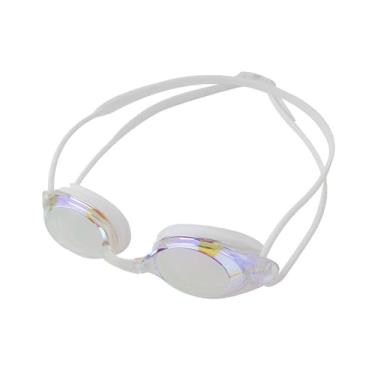 Imagem de rockible Óculos de natação óculos confortáveis visão ampla óculos de natação anti nevoeiro para piscina mergulho ao ar livre, branco