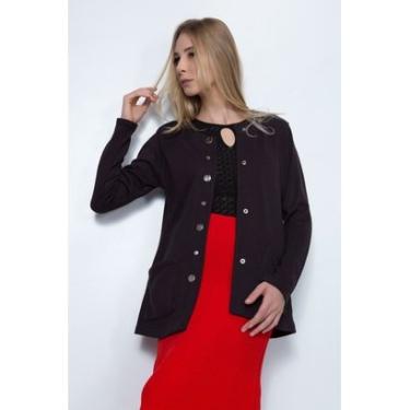 Imagem de Casaco Alfaiataria Logan Tricot Botão Pressão Bolsos Laterais Feminina-Feminino