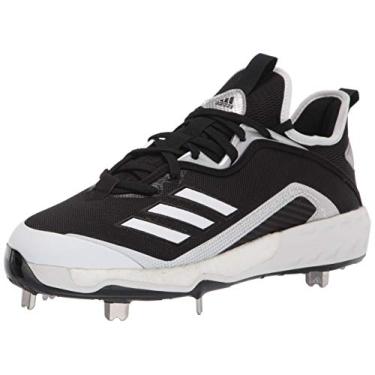 Imagem de adidas Tênis de beisebol masculino Fv9348, Preto/branco/prata, 39