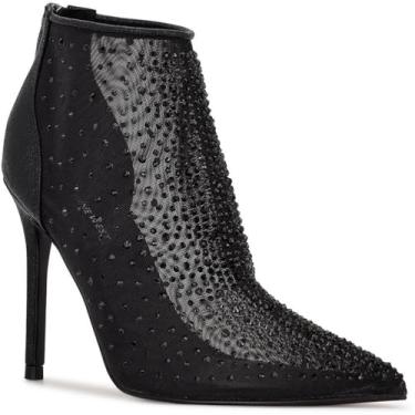 Imagem de NINE WEST Ankle Boots e Botas Femininas, Malha preta, 5.5
