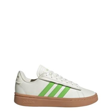 Imagem de adidas Originals Grand Court Alpha, Esbranquiçado/Limão/Goma Semilúcida, 8