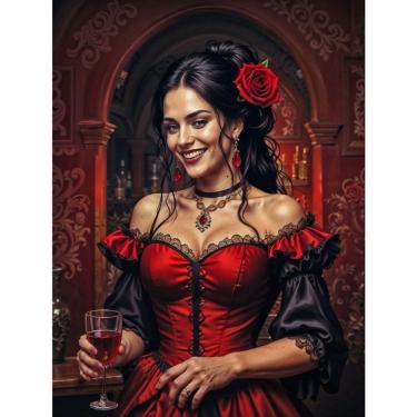 Imagem de Adesivo Vinil Impermeável Pomba Gira Maria Padilha 10x6,5 cm