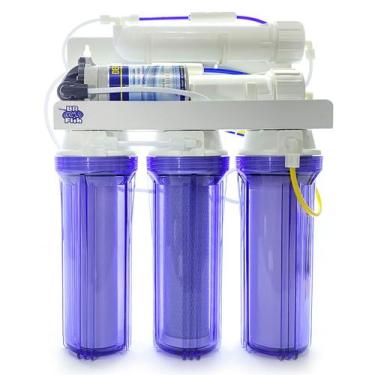 Imagem de Filtro Osmose Reversa 300gpd 1140 L/dia + Bomba Transparente - BR Fish