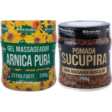 Imagem de Kit Gel Massageador Arnica Pura 200g + Pomada Sucupira 200g - Rhenuks