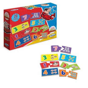 Imagem de Jogo Associando Números e Quantidades Turma da Mônica 20 Peças Xalingo