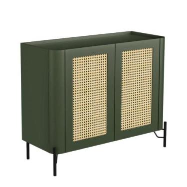 Imagem de Buffet Aparador 98,5cm Porta Sextavada 100% MDF Pés Metal - Casa Lar I