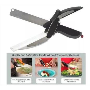 Imagem de Fatiadora Tesoura De Alimentos Smart Cutter 2 Em 1 Cortador