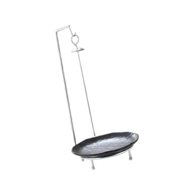 Imagem de Generic Suporte para cabide de kebabs, espeto para grelhar, carne, cachorro-quente, garfo para churrasco, suporte para espeto de churrasco espanhol, suporte, Preto