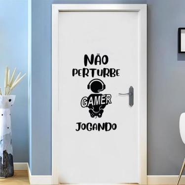 Imagem de Adesivo Não Perturbe Gamer Decoração Casa, Quarto, Sala e Porta - Impr