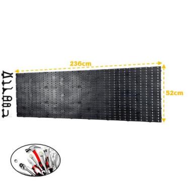 Imagem de Painel Expositor De Ferramentas Modular 236x52cm Em Plástico Perfurado