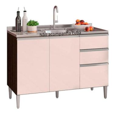 Imagem de Balcão de Pia Aline Chocolate Off White - Poquema - Poquema Industria