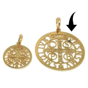 Imagem de Pingente em Ouro 18K Medalha da Cruz de São Bento - Elegancy Joias