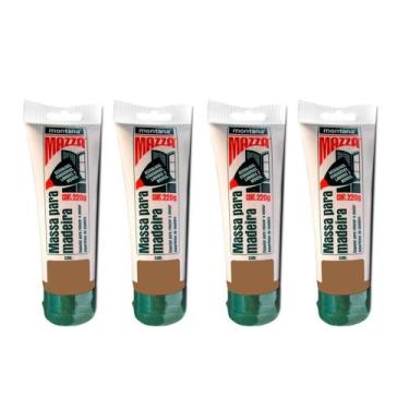 Imagem de Kit 4 Massa Para Madeira Montana 220G Cor Cumaru