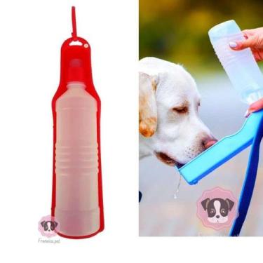 Imagem de Garrafa Bebedouro Pet Portátil Com Bandeja Para Cachorros Gatos Passei