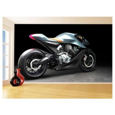 Imagem de Papel De Parede 3D Moto Sport Bike Cafe Racer 3,5M Bkm48 - Você Decora