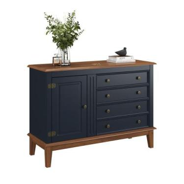 Imagem de Cômoda 4 Gavetas + 1 Porta - Apaixone&Decore, Azul Petróleo