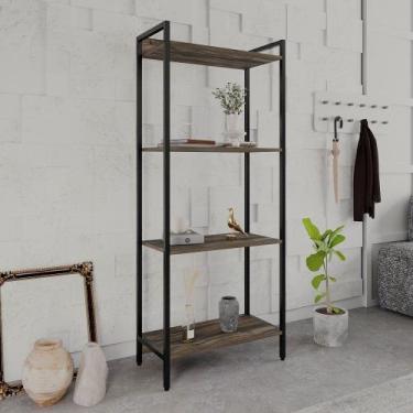 Imagem de Estante para Livros Industrial Aço Multiuso 4 Prateleiras 146cmx60cm A