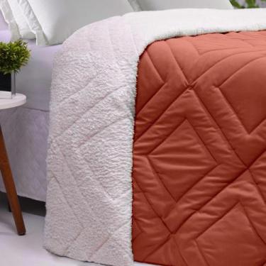 Imagem de Coberdrom Ultra Sherpa Queen 01 Peça Dupla Face - Casa Borda, Terracot
