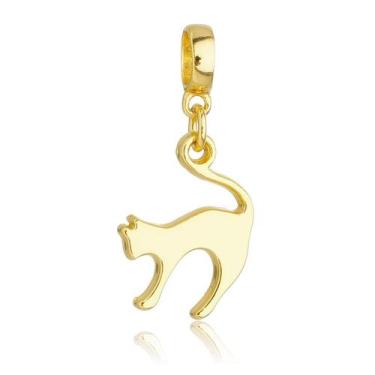 Imagem de Berloque Gato 2 Banhado a Ouro 18k - Work Semijoias